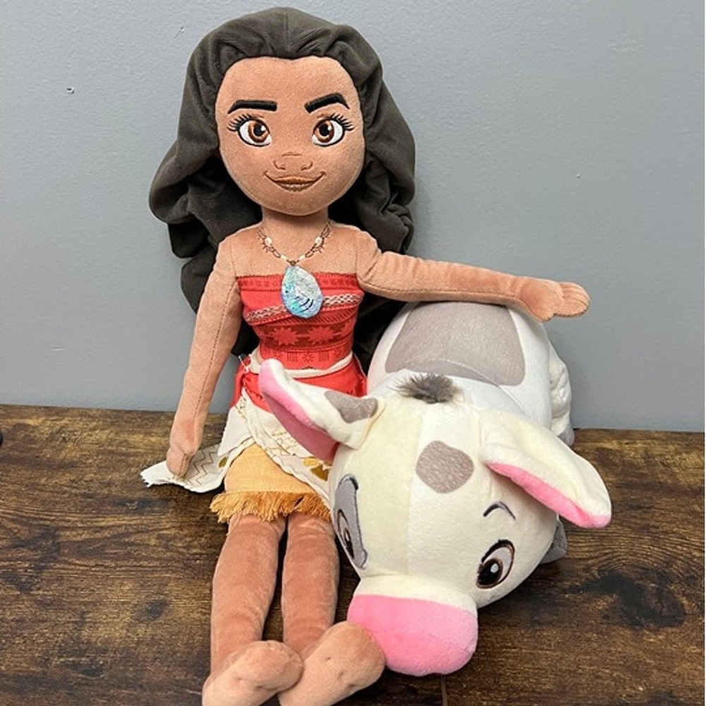 Disney Moana and Pua Pig Plush Stuffed Animal Toy Set Disney Store Northwest